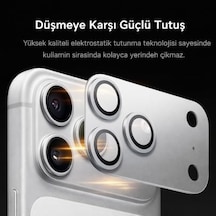 İphone 17 Pro/pro Max İçin, Kamera Lens Koruyucu, Mavi, Beyaz,turuncu, Temperli Cam, Çizilmeye Dayanıklı, 360 Koruma 17 Pro/beyaz 50 x 22