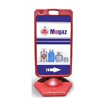 Mogaz  Tüp   Reklam ve Yönlendirme Uyari Dubasi A Tabela Kırmızı