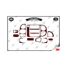Ford Transit 2000-2006 Torpido Konsol Trim Göğüs Maun Kaplama Set 12 Parça Maun