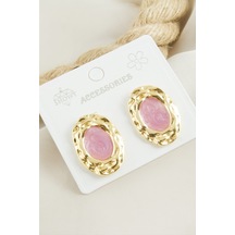 Oval - 124 - Mineli - Nazblsmm - Küpe Pembe