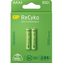 Gp Recyko 950mah Aaa Şarj Edilebilir İnce Kalem Pil 2'li Paket