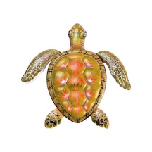 Yifomall Altın Sarı Deniz Kaplumbağası Duvar Dekoru - Profesyonel El İşliği, Kolay Asma, Ev Ofis Dekorasyonu, Deniz Tema Hediyesi Diğer