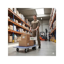 Ph150 Profesyonel Paket Taşıma Arabası 150 Kg Beyaz Güçlendirilmiş Çelik Gövde