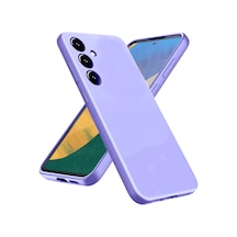 Samsung Uyumlu Galaxy A36 Kılıf Nano İçi Kadife Silikon - Lila 0.2M-Çok Renkli