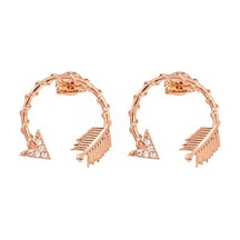Masaliko Ok Gümüş Küpe Sb1364, 925 Ayar Gümüş Küpe, Altın Kaplama, Minimal Şık Küpe, Trend Gümüş Küpe - Çift / Rosegold Gümüş