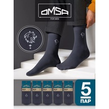 Omsa Pamuklu Desenli Yüksek Çoraplar 5 Çift Set 104594712 Koyu Gri Omsa Pamuklu Desenli Yüksek Çoraplar 5 Çift Set 104594712 Koyu Gri