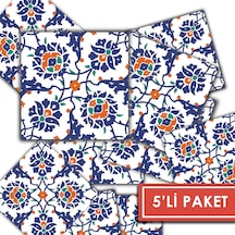 Kendinden Yapışkanlı Çini Desenli Pvc Karo 10x10 Cm 5 Li Paket