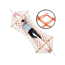 Büyük Boy Hamak Çift Katlı Kalın Örme İpli File Salıncak 110x200cm Ürün Rengi Değişkenlik Gösterir Çok Renkli