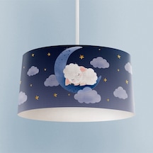 Mekta Home Bebek Ve Çocuk Odası Ayda Uyuyan Kuzu Desenli Avize Renkli