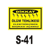 Pvc Dekota Uyarı - Ikaz Levhası Dikkat Ölüm Tehlikesi (125265080)