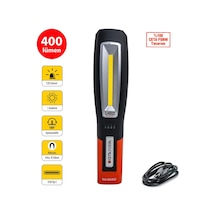 Ceta Form R10-max02 Şarjlı Led Çalışma Lambası 400 Lümen Siyah