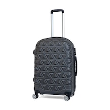 Reymond Luggage Piramit Desen ABS Seyahat Valizi, Canyon Serisi,  Antrasit - Orta Boy Antrasit