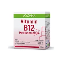 Voonka Vitamin B12 Metilkobalamin Sprey-Damla 20 Ml