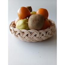 Bambu El Yapımı Çok Amaçlı Sepet 26 Cm Bej