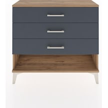 Arges Şifonyer 3 Çekmeceli 88x30x80 Çam-antrasit Çam