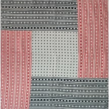 Bhandana Sarmal Desenli Kırmızı Siyah Kare Bandana Çok Renkli
