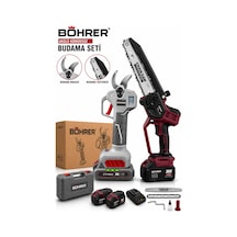 Böhrer Ba01144 Akülü 30mm Budama Makası + 20cm Kömürsüz Dal Budama Testeresi