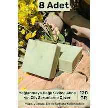 Bitkiselsabun Doğal Güzel Kokulu El Yüz Saç Vücut Orijinal Bitkisel Çay Ağacı Sabunu 120g - 8 Adet Karışık