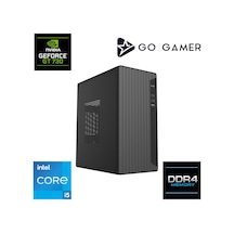Go Gamer E211D i5-12400F 16 GB 512 GB SSD GT730 4 GB 24" Free Dos Oem Paket Masaüstü Oyuncu Bilgisayarı
