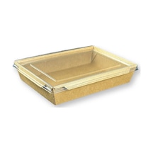 Kapaklı Kraft Yemek Kabı Lunch Box 2100ml