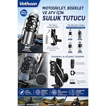 Bisiklet Motosiklet Atv Ve Scooter Uyumlu Matara Suluk Tutucu Gidon Bağlantılı Esnek Gövdeli Şişe Ap Çok Renkli