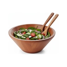 23cm Doğal Akasya Ağacı Salata Kasesi El Yapımı Derin Ahşap Servis Ve Karıştırma Kasesi Mey