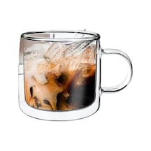 Çift Cidarlı Kahve, Latte, Su Bardağı, 250 Ml, Cam Kupa, 1 Adet - 12128 Acı Kahve
