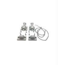 8mm Cam Balkon Kilit Takımı Aksesuarı Gri