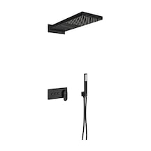 Fause Fau110-B Ankastre Comfort Panel Şelale Duş Seti Siyah