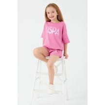 U.S. Polo Assn. Sweet Pink Pembe Kız Çocuk Şort Takım Pembe