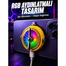 Rgb Işıklı Manyetik Telefon Oyun Soğutucu Fan