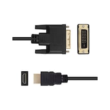 Hdmi To Dvi Kablo Dvi To Hdmi Altın Görüntü Kablosu Çift Yönlü 5M