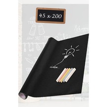 Yapışkanlı Yazı Tahtası 45x200cm Silinebilir Renkli Tebeşir Hediyeli Kara Tahta Akıllı Kağıt Tahta Diğer
