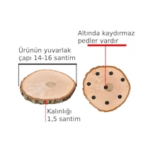 Ağaç Ahşap Nihale Tencere Çaydanlık Alltlığı Çap 14-16 Cm