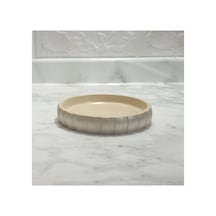 Buççin Online Mağaza Sabunluk Krem Örgü Model Poliresin 13x13x2cm Banyo Seti Reçine Bej Çok Renkli