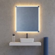 40x60 Cm Linea Frame Led Dimmable Dokunmatik Dikdörtgen Ayna Günışığı 3000k Sarı
