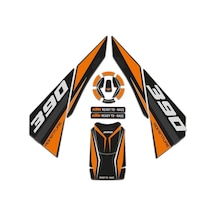 Ktm Adventure 390 2020-2024 Turuncu Siyah Tank Pad Set Redline Grafik