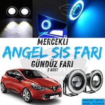 Renault Clio 4 2012-2020 Uyumlu Üniversal Mercekli Angel Sis Farı Metal Su Geçirmez 76 Mm Bu Halkalı Gündüz Farı Sis Farı 56203239