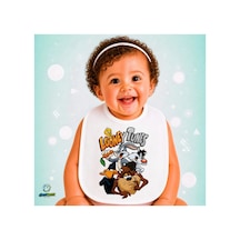 Looney Tunes Keten Bebek Mama Önlüğü Yumuşak - Emici - Yıkanabilir - Özel Tasarım P123 Çok Renkli