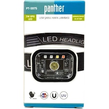 Panther Pt-5975 Usb Şarjlı 600 Lümen Sensörlü Kafa Lambası Beyaz