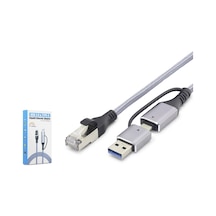 Hibrit Tasarımlı Gigabit Ethernet Adaptör - Usb 3.0 Ve Type-c Uyumlu