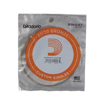 Daddario Bw047 Akustik Tek Tel, 80/20 Bronze Wound, 047, Mi Pak