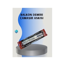 25x60 Balkon Askılığı Kare Demir Uyumlu Hava Dayanıklı Çamaşır Askısı Çok Renkli Çok Renkli