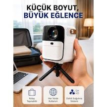 Ultra Hd Çözünürlüklü Taşınabilir Projektör 1920x1080 Piksel Görüntü Kalitesi Yeni Nesil