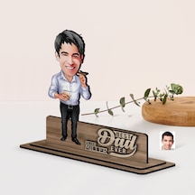 Bk Gift Kişiye Özel 3d Kabartma İsimli Baba Karikatürlü Ahşap Biblo-10, Babaya Hediye, Babalar Günü Hediyeleri Kobitmeyen138198 Bk Gift
