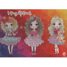 I Love My Best Friends 36 Parça Çocuk Puzzle