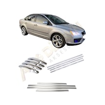 Ford Focus 2 Sedan 2005-2010 Krom Yan Set Cam Çıtası+kapı Kol+yan Kapı Çıtası