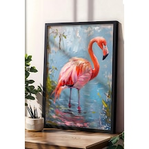 Flamingo Yağlı Boya Çerçeveli Tablo - Pop Art Poster Tablo