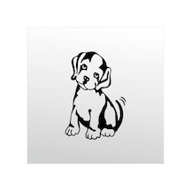 Folyo Sticker Yavru Köpek 100cm Uzunluk Siyah