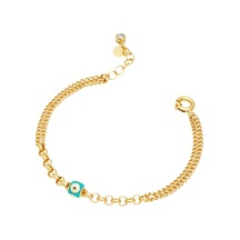 Debora Jewelry 14 Ayar Altın Nazar Boncuklu Zincir Bileklik